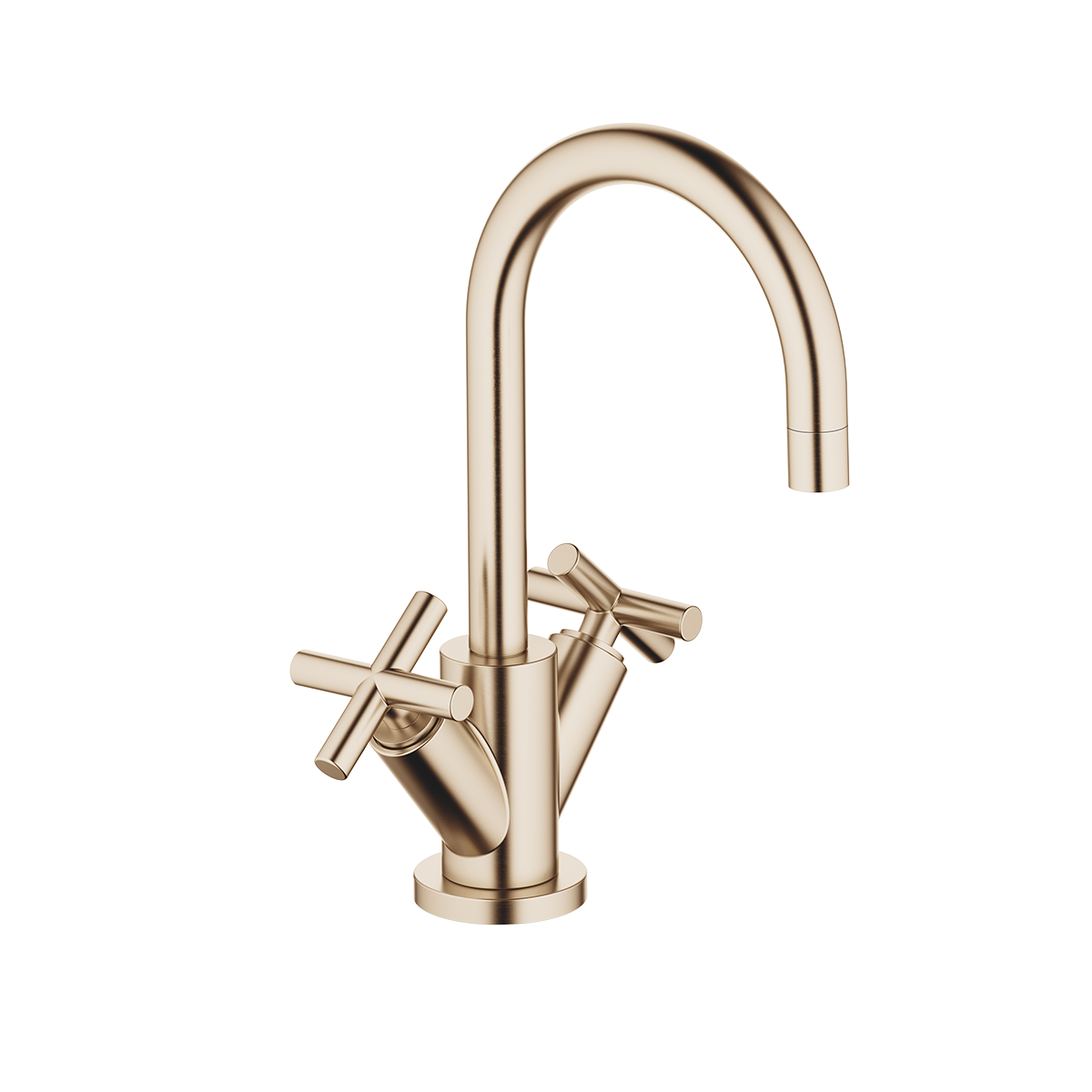 Dornbracht TARA Single-hole basin mixer with pop-up waste 135mm - Brushed Champagne (22kt Gold)