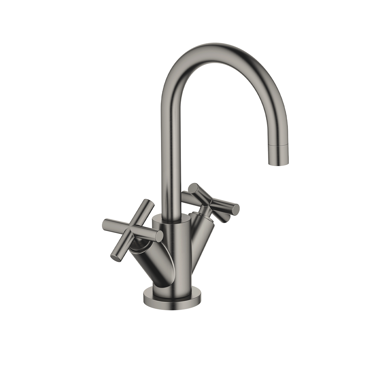 Dornbracht TARA Single-hole basin mixer with pop-up waste 135mm - Brushed Dark Platinum