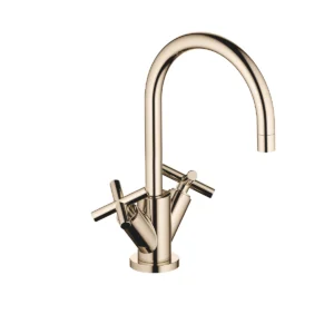 Dornbracht TARA Single-hole basin mixer with pop-up waste 165mm - Champagne (22kt Gold)