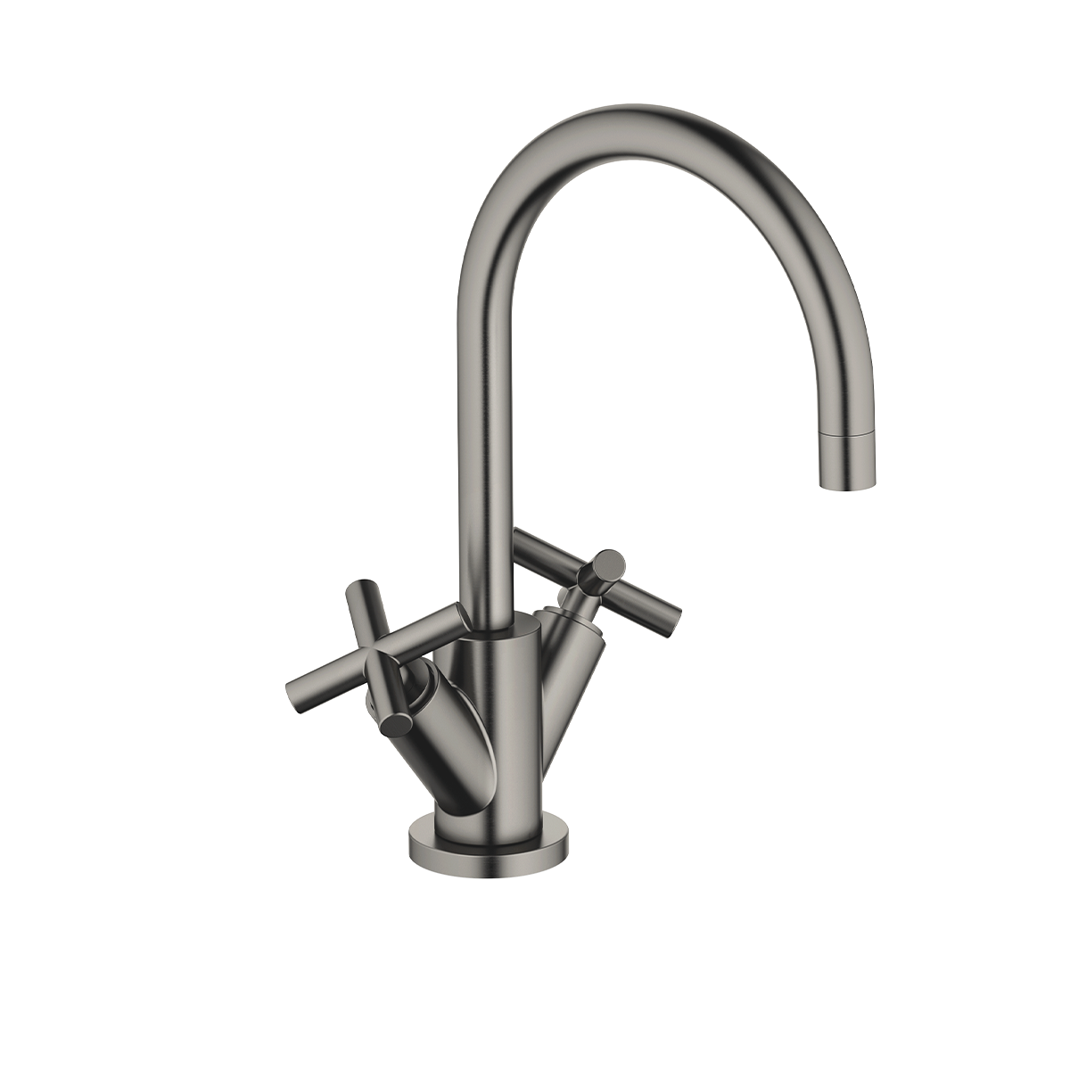 Dornbracht TARA Single-hole basin mixer with pop-up waste 165mm - Brushed Dark Platinum