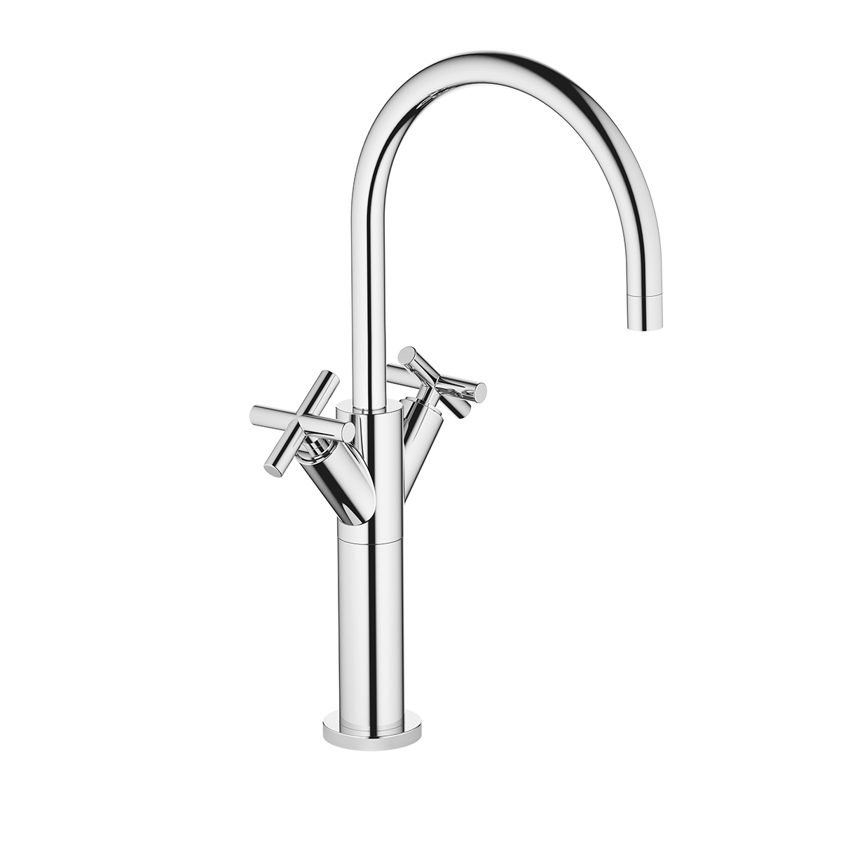 Dornbracht TARA Single-hole basin mixer with raised base without pop-up waste - Chrome