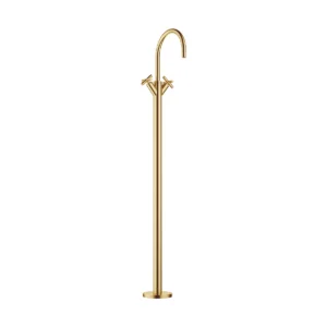 Dornbracht TARA Single-hole basin mixer with stand pipe without pop-up waste - Brushed Durabrass (23kt Gold)