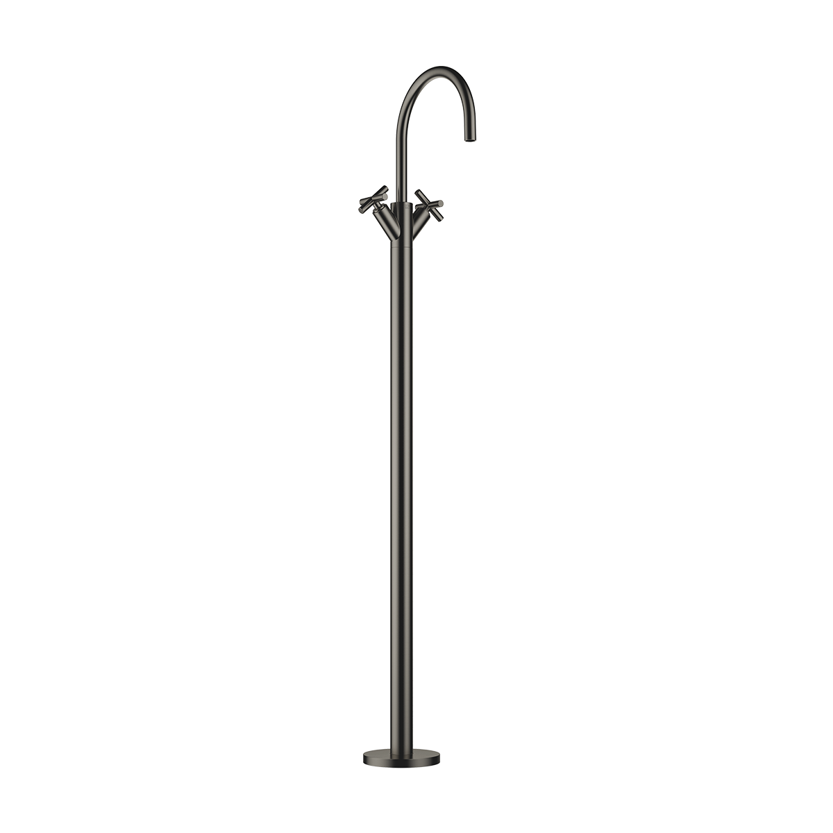 Dornbracht TARA Single-hole basin mixer with stand pipe without pop-up waste - Brushed Dark Platinum