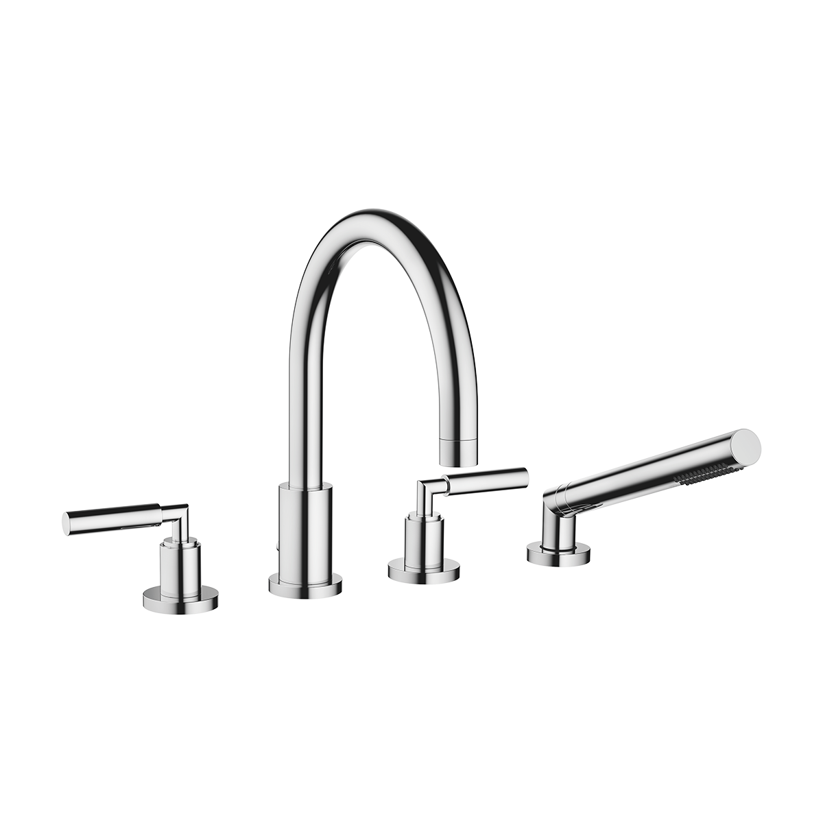Dornbracht TARA Lever Bath shower set for bath rim or tile edge installation - Chrome