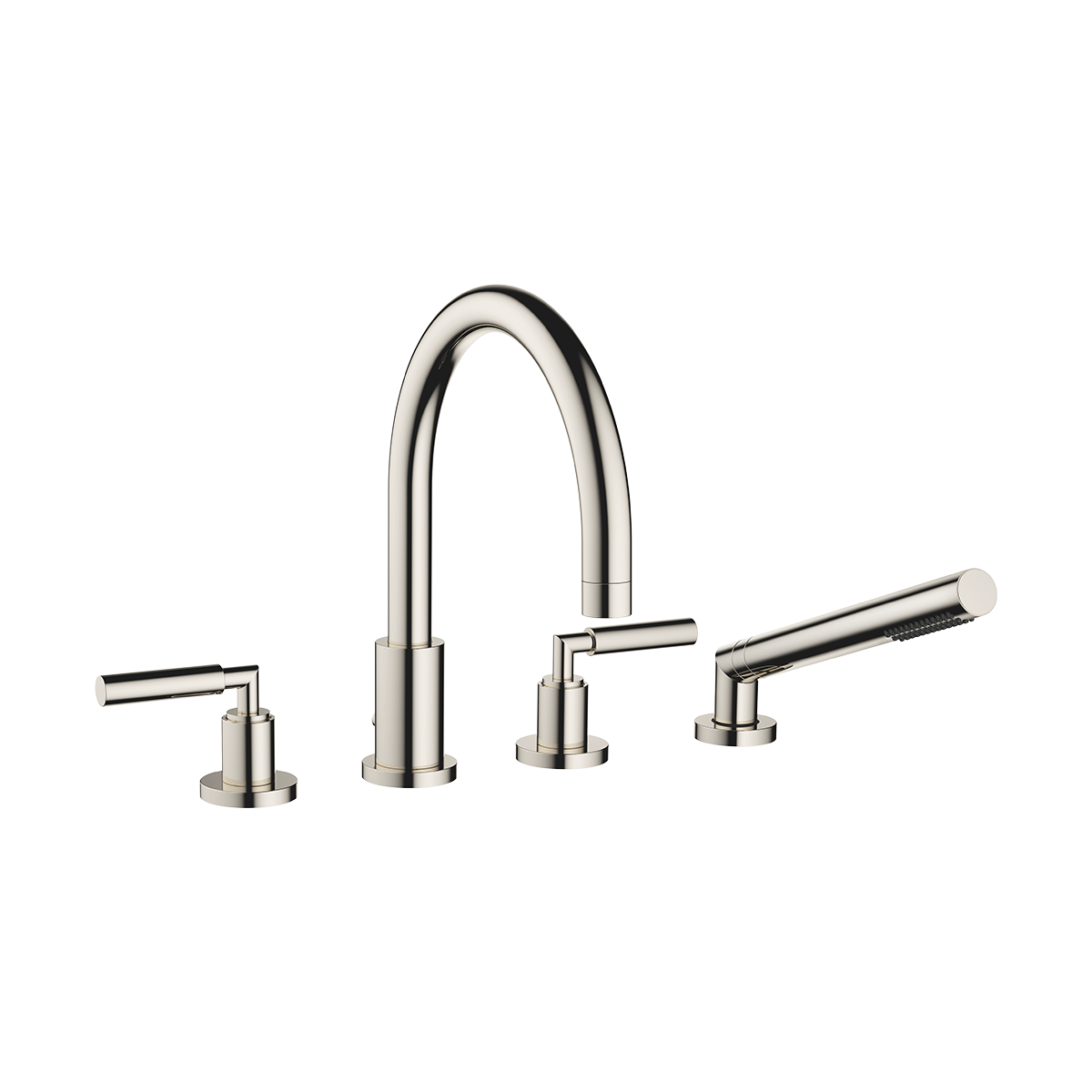 Dornbracht TARA Lever Bath shower set for bath rim or tile edge installation - Platinum
