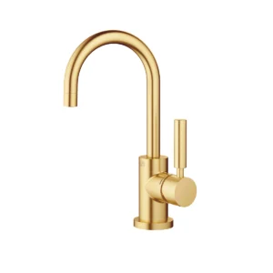 Dornbracht TARA Single-lever basin mixer with pop-up waste 137mm - Brushed Durabrass (23kt Gold)