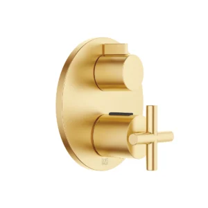 Dornbracht TARA Concealed thermostat with one function volume control  - Brushed Durabrass (23kt Gold)