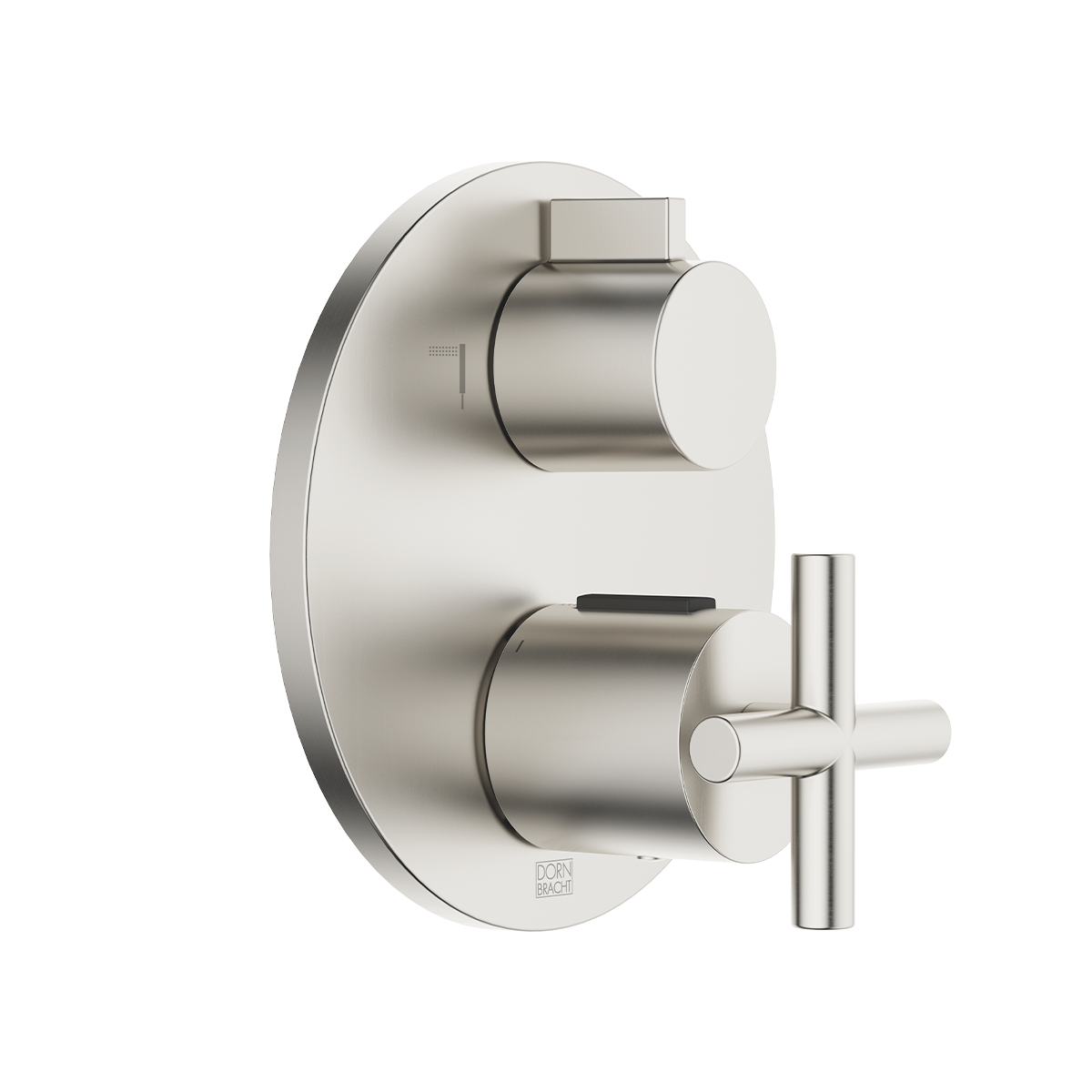 Dornbracht TARA Concealed thermostat with two function volume control - Brushed Platinum