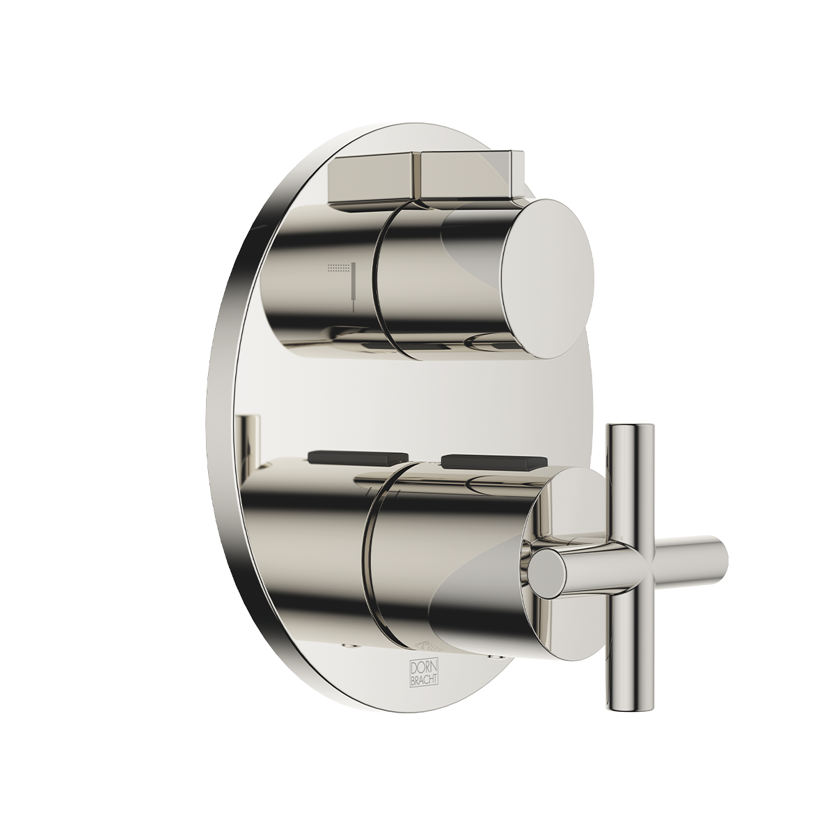Dornbracht TARA Concealed thermostat with two function volume control - Platinum