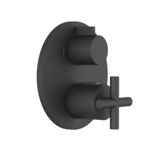Dornbracht TARA Concealed thermostat with two function volume control  - Matte Black