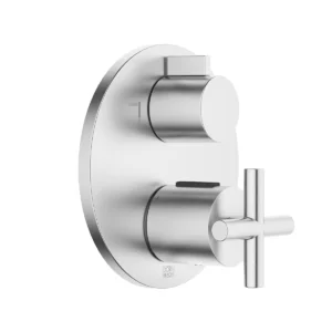Dornbracht TARA Concealed thermostat with two function volume control  - Brushed Chrome