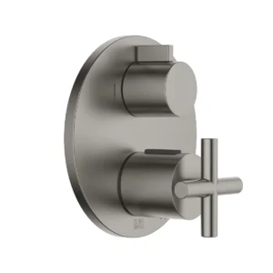 Dornbracht TARA Concealed thermostat with two function volume control  - Brushed Dark Platinum