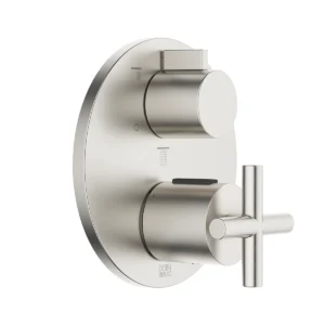 Dornbracht TARA Concealed thermostat with three function volume control  - Brushed Platinum