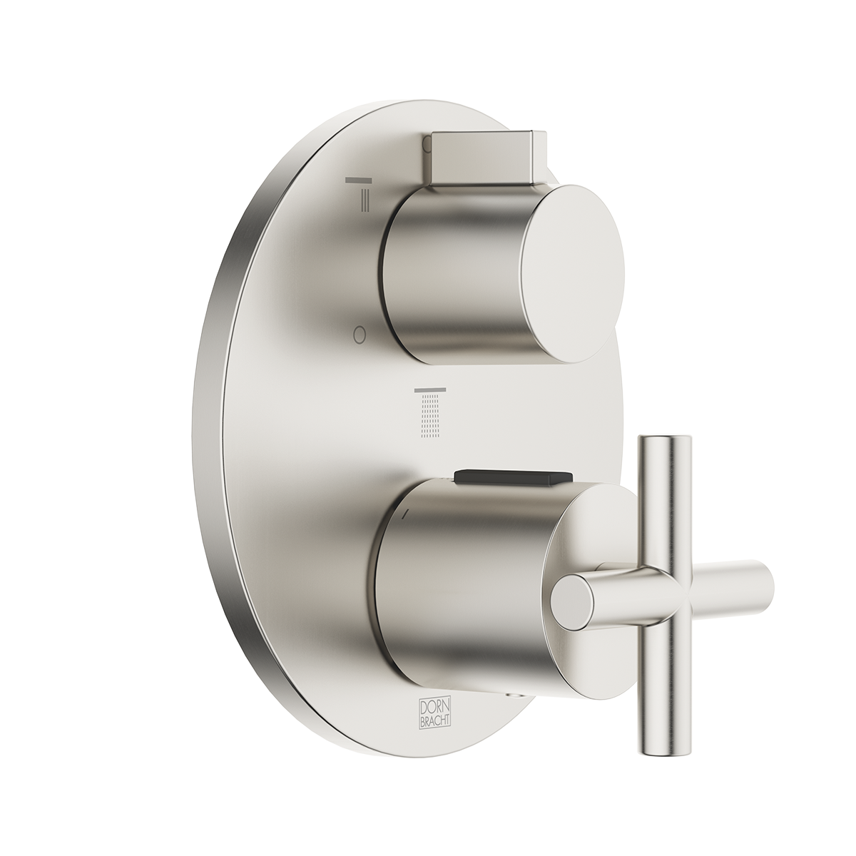 Dornbracht TARA Concealed thermostat with three function volume control - Brushed Platinum