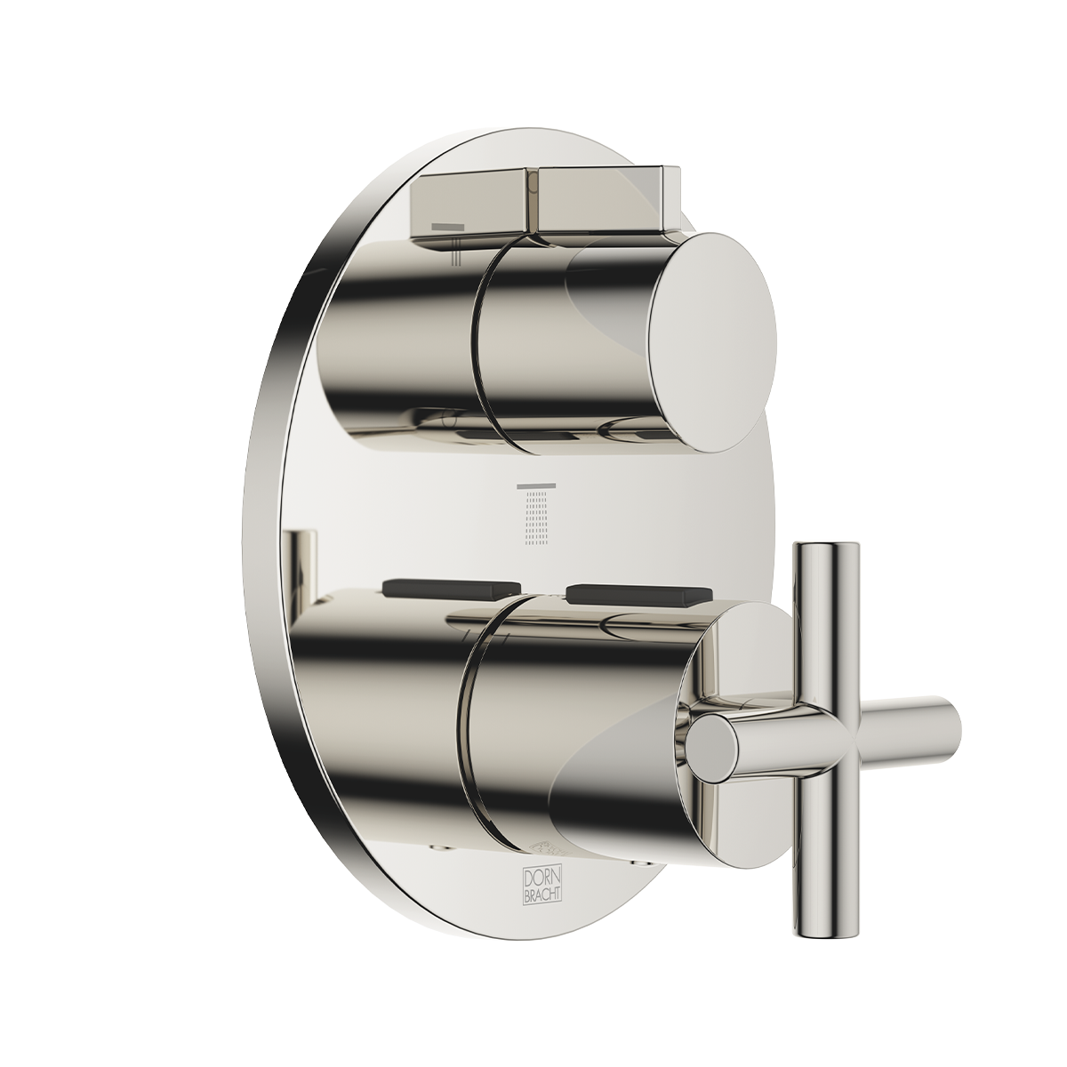 Dornbracht TARA Concealed thermostat with three function volume control - Platinum
