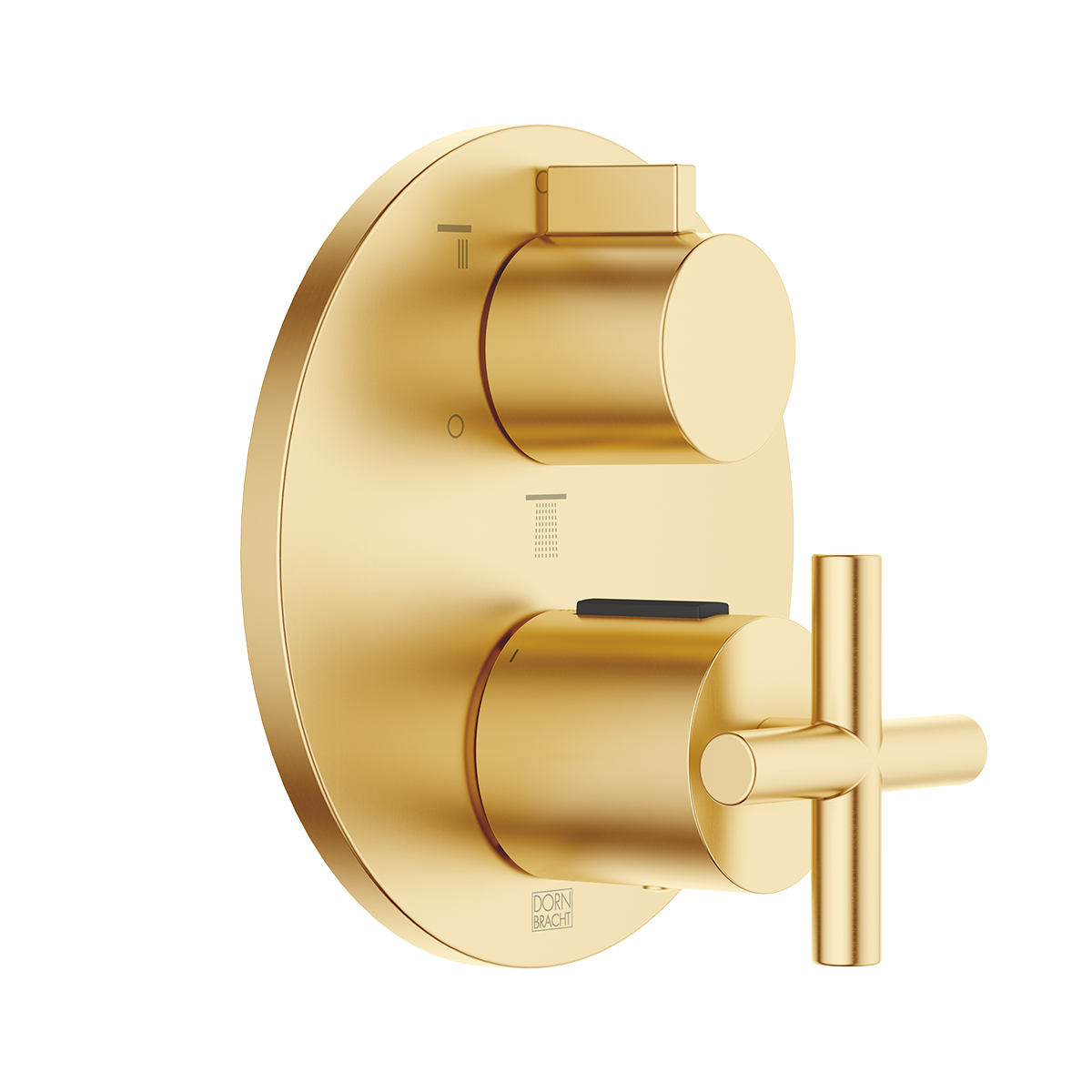 Dornbracht TARA Concealed thermostat with three function volume control - Brushed Durabrass (23kt Gold)