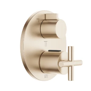 Dornbracht TARA Concealed thermostat with three function volume control  - Brushed Champagne (22kt Gold)