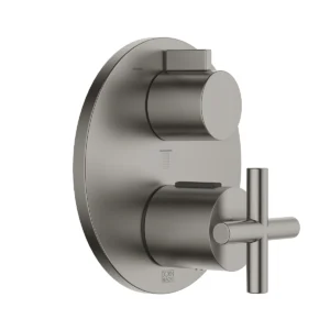 Dornbracht TARA Concealed thermostat with three function volume control  - Brushed Dark Platinum