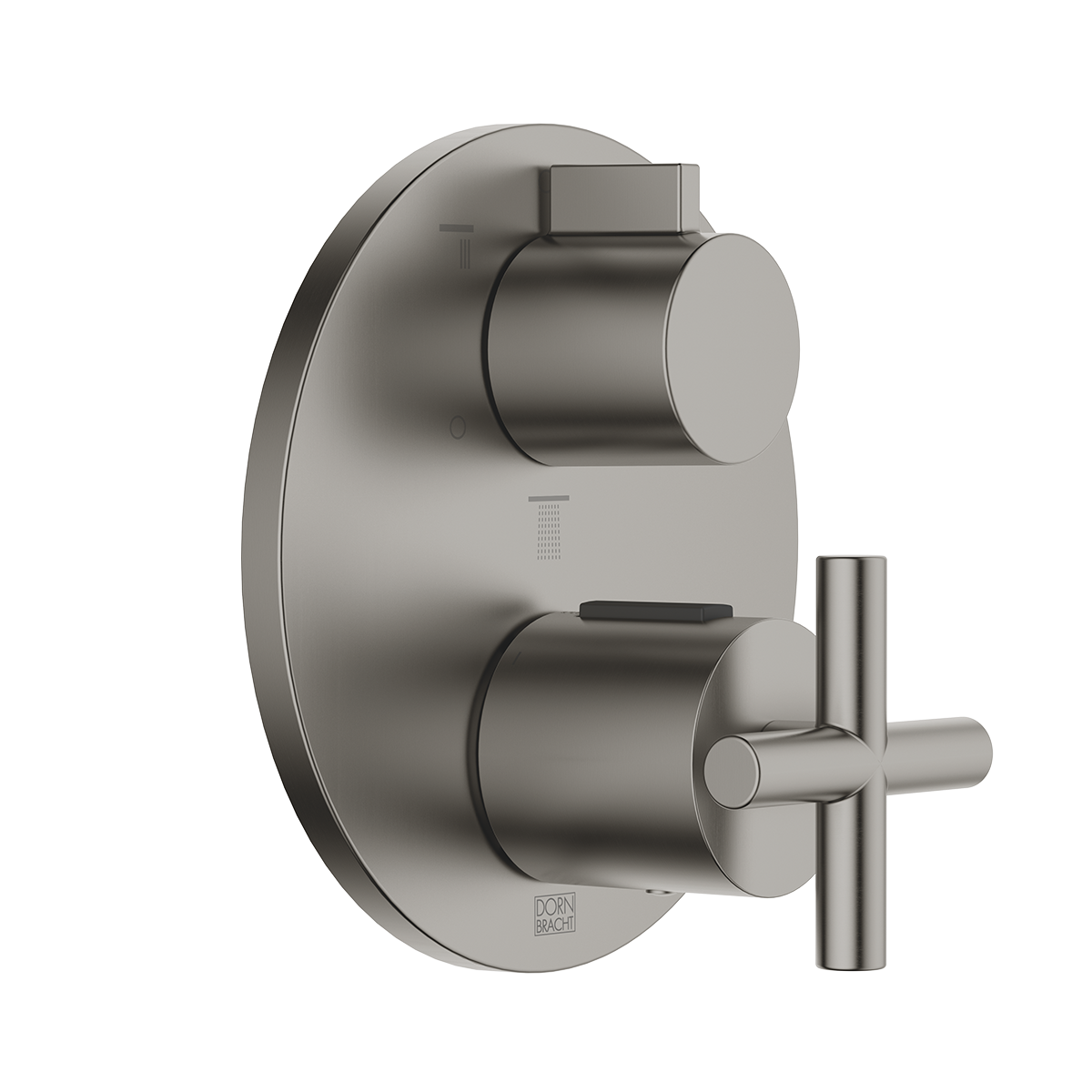 Dornbracht TARA Concealed thermostat with three function volume control - Brushed Dark Platinum