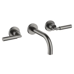Dornbracht TARA Wall-mounted basin mixer without pop-up waste 160mm with levers - Brushed Dark Platinum