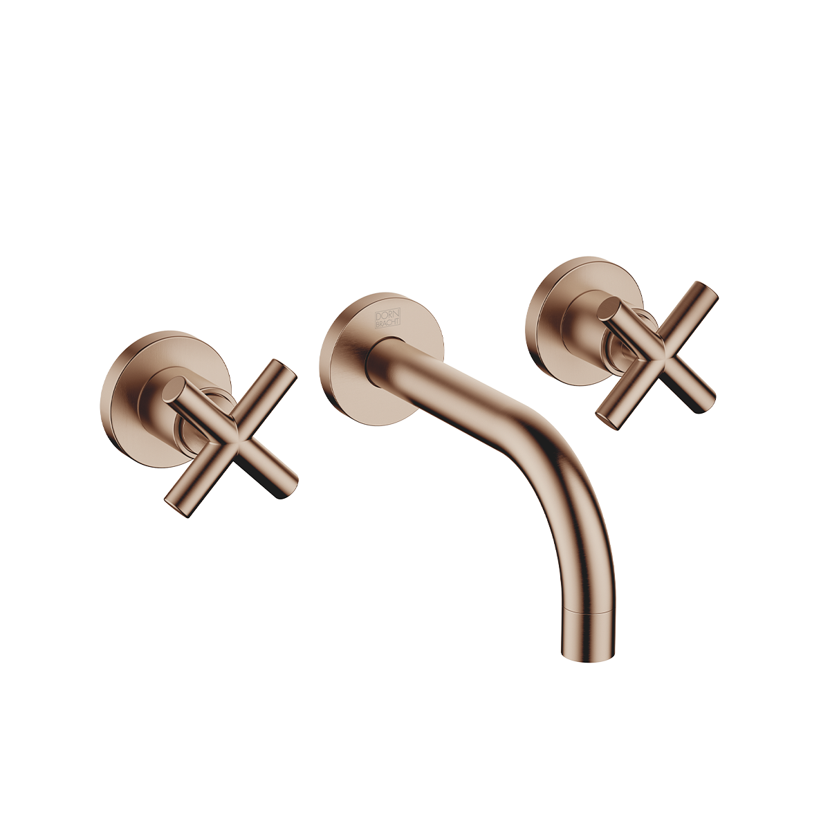 Dornbracht TARA Wall-mounted basin mixer without pop-up waste 160mm with crosshead - Brushed Bronze