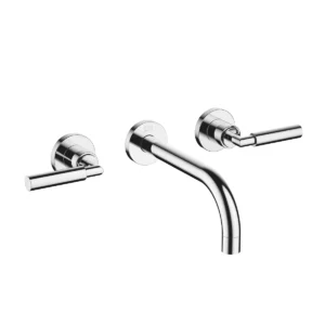 Dornbracht TARA Wall-mounted basin mixer without pop-up waste 190mm with levers - Chrome