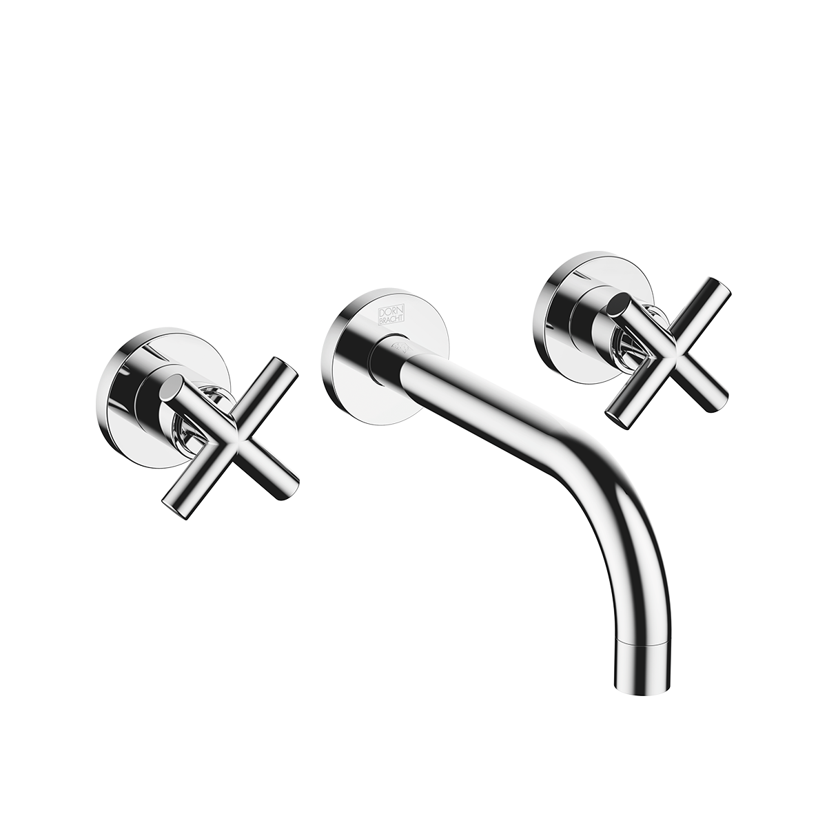 Dornbracht TARA Wall-mounted basin mixer without pop-up waste 190mm with crosshead - Chrome