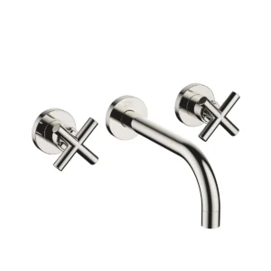 Dornbracht TARA Wall-mounted basin mixer without pop-up waste 190mm with crosshead - Platinum