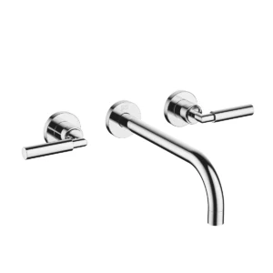 Dornbracht TARA Wall-mounted basin mixer without pop-up waste 240mm with levers - Chrome