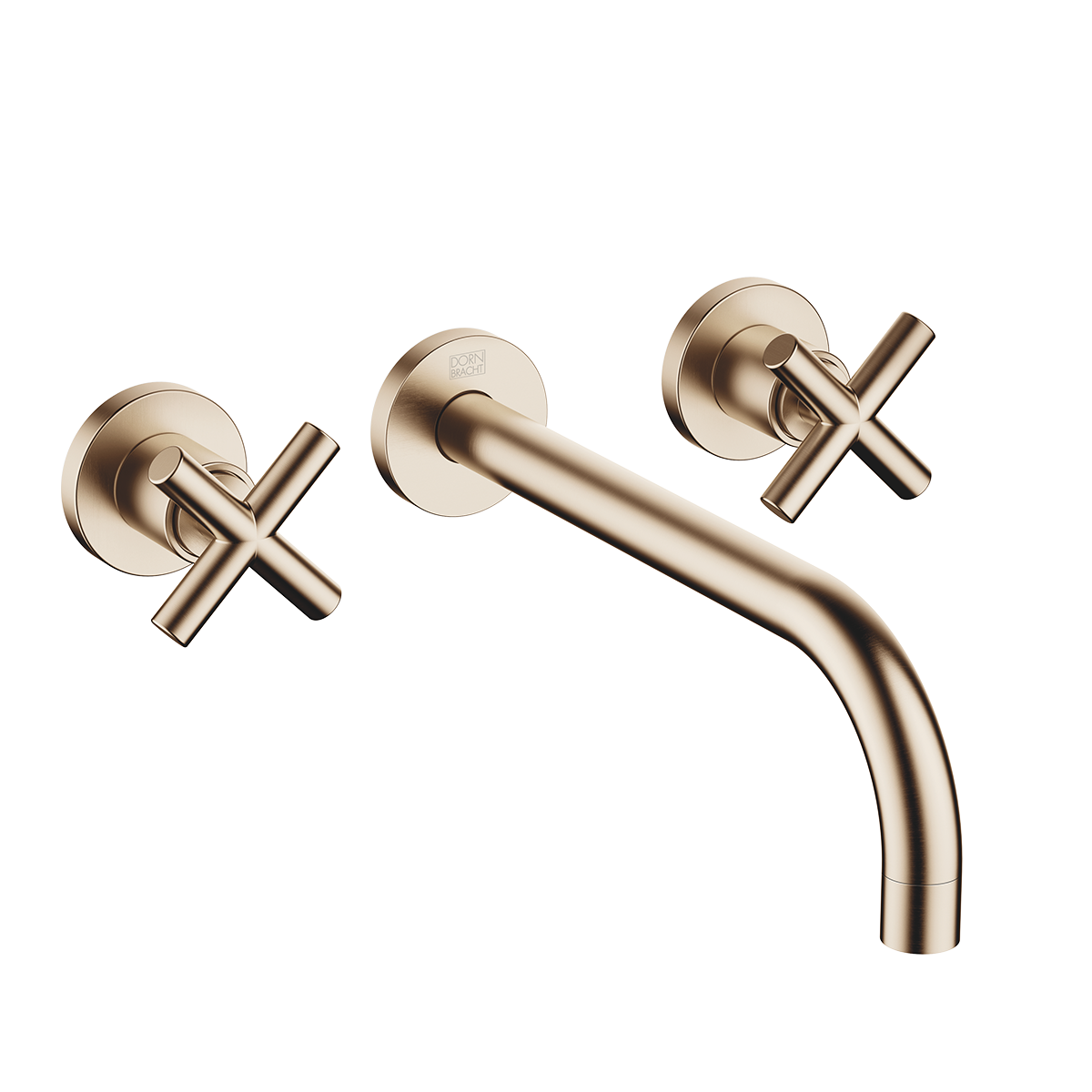 Dornbracht TARA Wall-mounted basin mixer without pop-up waste 240mm with crosshead - Brushed Champagne (22kt Gold)