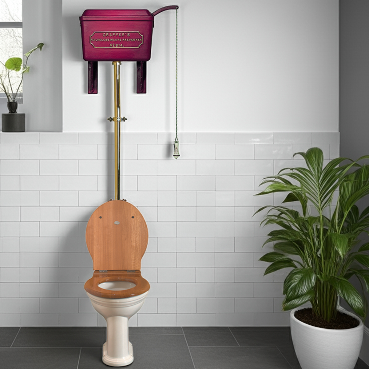 814 Cast Cistern High-level WC Set