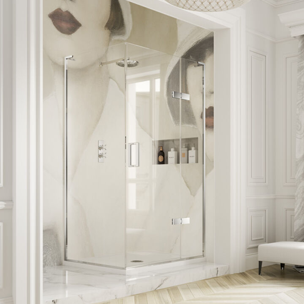 Matki EauZone Hinged Door with Hinge Panel for Corner - EPHC
