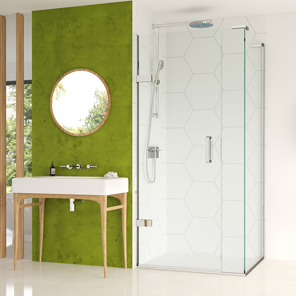 Matki EauZone Hinged Door from wall and Inline Panel for Corner - EPWC