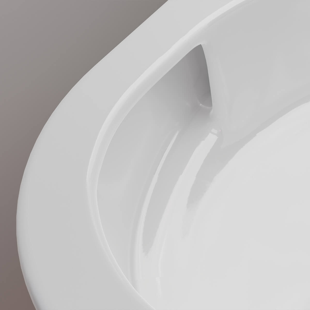 hansgrohe EluPura S Wall hung WC Set 54cm AquaHelix Flush, with SoftClose seat close up on toilet