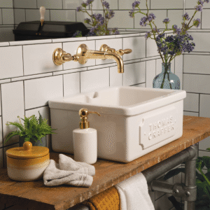 Downham Cloakroom basin, White