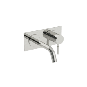 Coalbrook Domo/Decca wall mounted 2 hole basin mixer with plate
