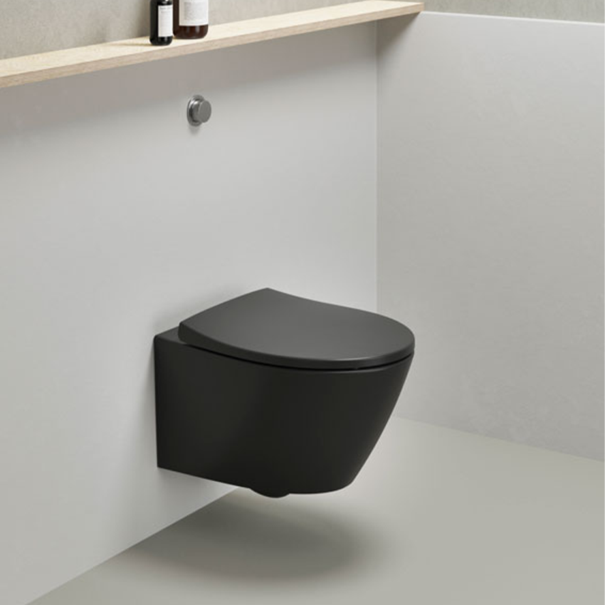 GSI Modo 52cm Swirlflush® Wall Mounted Toilet, Inc. Seat - Image 2