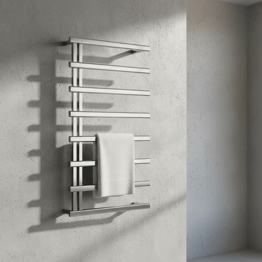JIS Goodwood *Electric* Stainless Steel,Flat Fronted Towel Rail